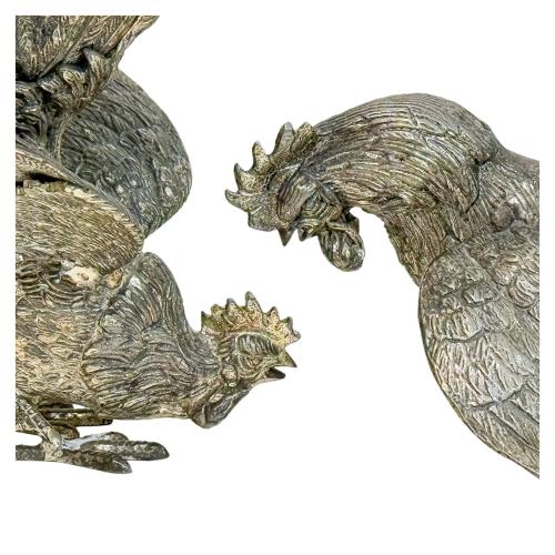 PAREJA DE GALLOS DE PELEA DE LOS AÑOS 60