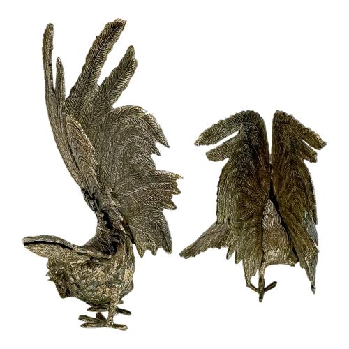 PAREJA DE GALLOS DE PELEA DE LOS AÑOS 60