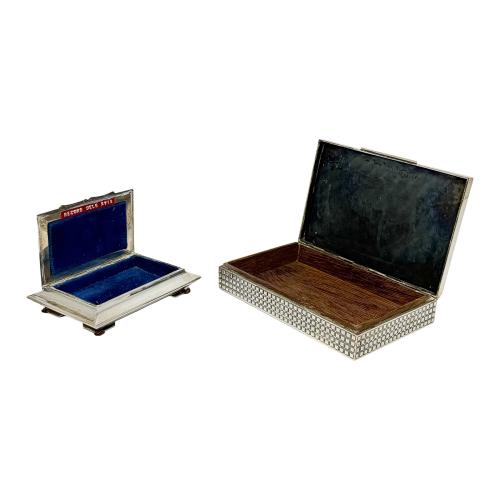 DOS CAJITAS EN PLATA DEL ÚLTIMO TERCIO DE SIGLO XX
