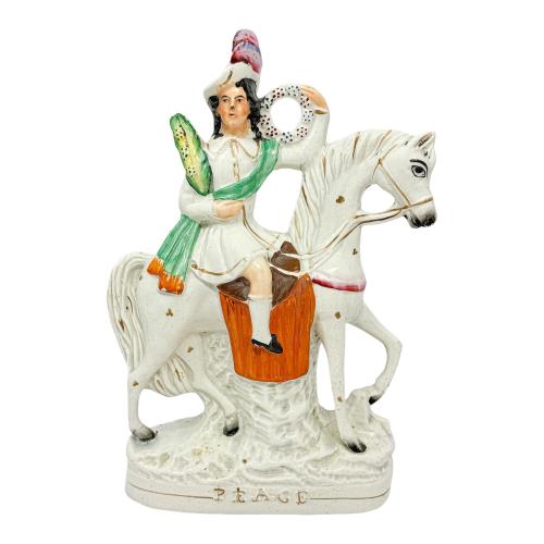FIGURA DE LOZA STAFFORDSHIRE DE FINALES DE SIGLO XIX