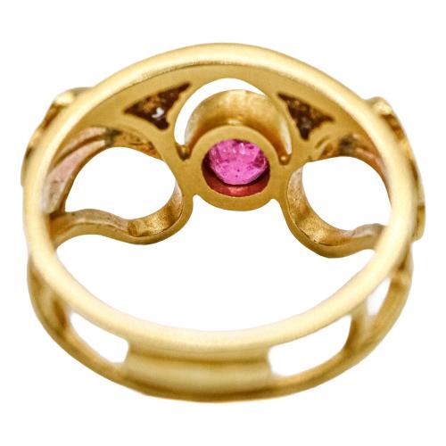 SORTIJA CON TURMALINA ROSA DE MASRIERA