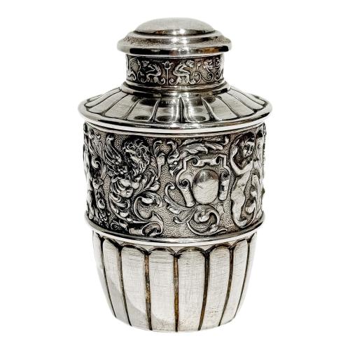 PEQUEÑO TARRO EN PLATA DE MEDIADOS DEL S.XX
