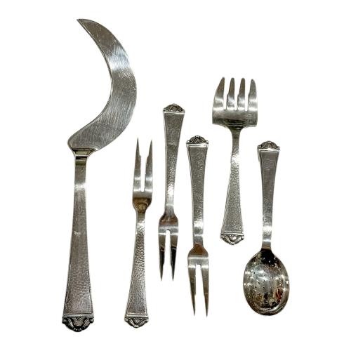 CONJUNTO DE CUBIERTOS DE SERVIR EN PLATA DE LOS AÑOS 40