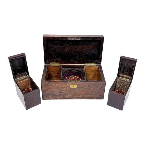 CAJA DE TÉ INGLESA DEL S.XIX
