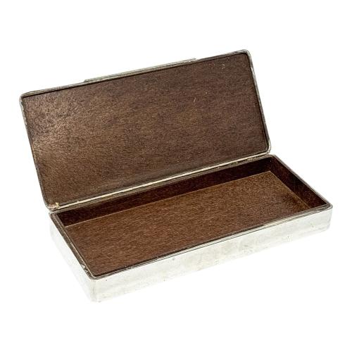 CAJA TABAQUERA EN PLATA DE MEDIADOS DEL S.XX