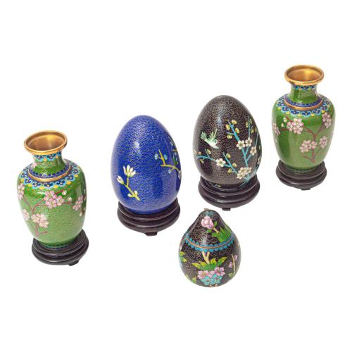 CONJUNTO  DE PIEZAS "CLOISONNÉ"
