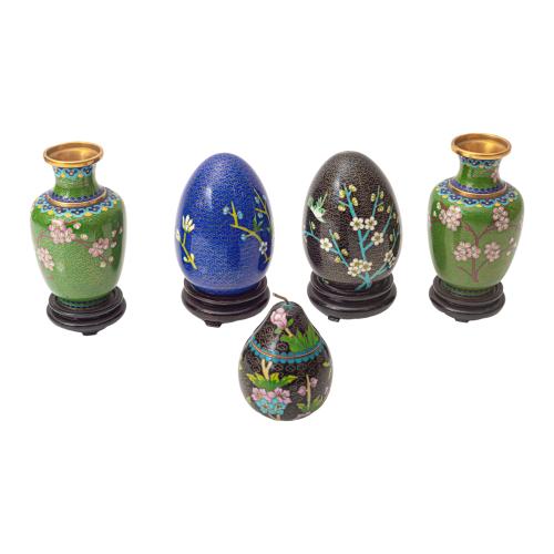 CONJUNTO  DE PIEZAS "CLOISONNÉ"