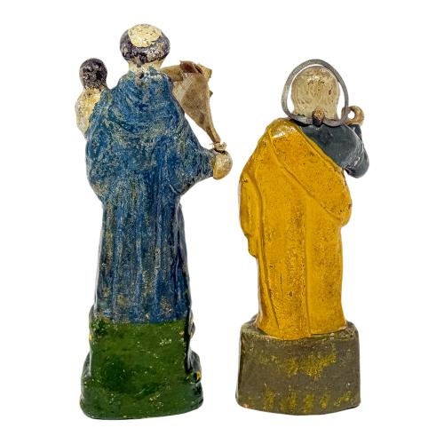 DOS FIGURAS DE TERRACOTA DE FINALES DE SIGLO XIX
