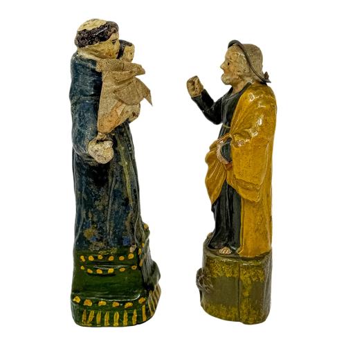 DOS FIGURAS DE TERRACOTA DE FINALES DE SIGLO XIX