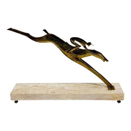 FIGURA DE JINETE A CABALLO DE MEDIADOS DE SIGLO XX
