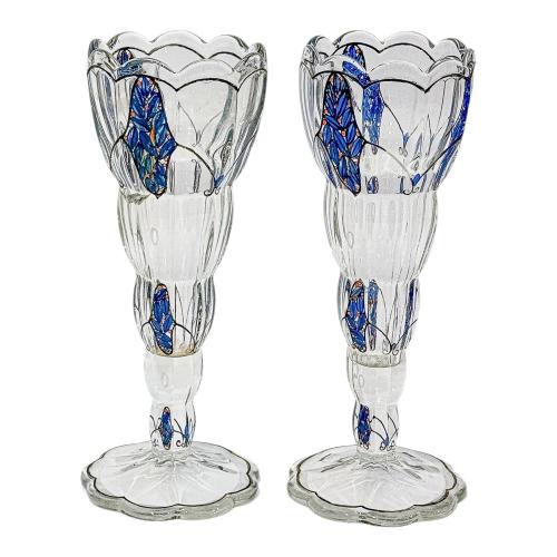 PAREJA DE JARRONES ART DECO CHECOS 