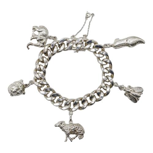 PULSERA CON COLGANTES, AÑOS 60