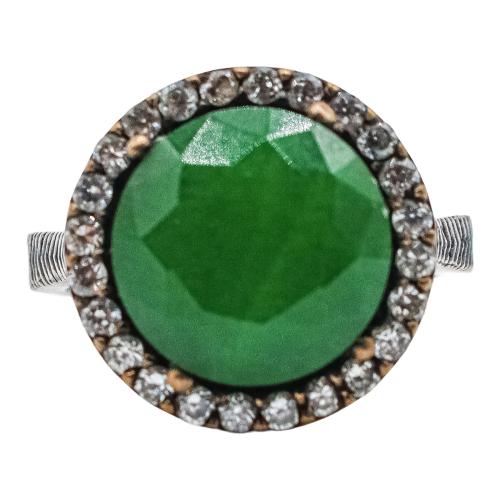 ANILLO ROSETÓN DE PLATA