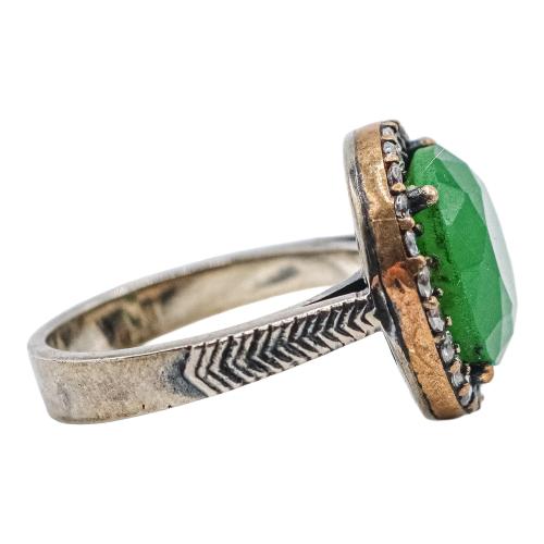 ANILLO ROSETÓN DE PLATA