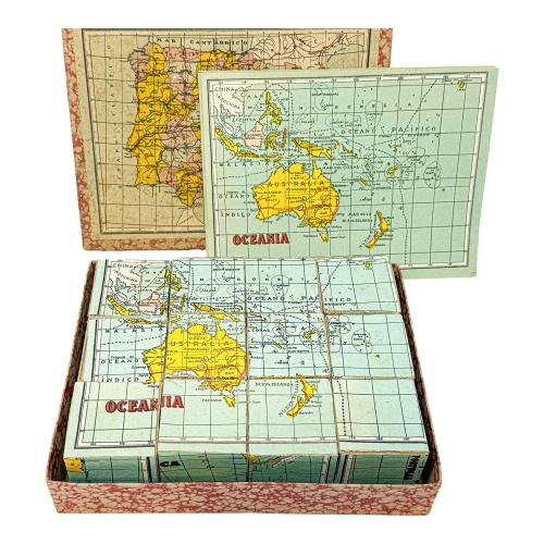 PUZZLE DE ESPAÑA, PORTUGAL Y LOS CONTINENTES, AÑOS 40-50