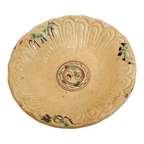 PLATO DE CERÁMICA POPULAR CATALANA SIGLO XIX