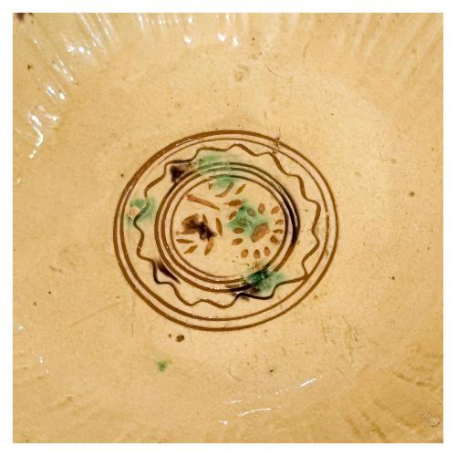 PLATO DE CERÁMICA POPULAR CATALANA SIGLO XIX