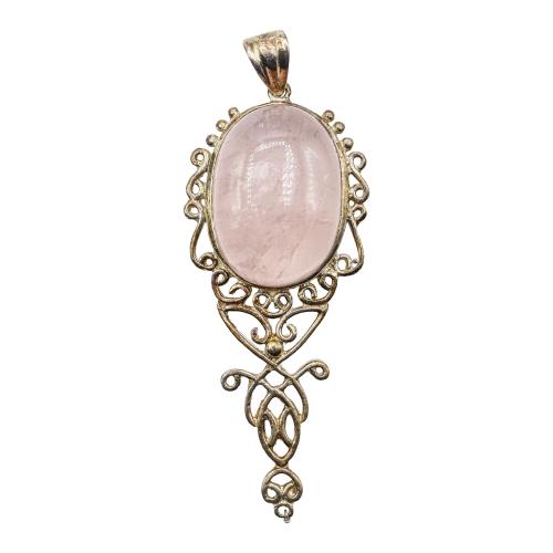 COLGANTE CON CUARZO ROSA