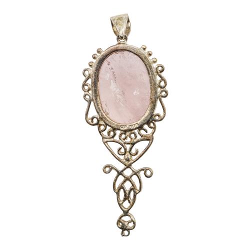COLGANTE CON CUARZO ROSA