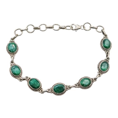 PULSERA CON RAÍZ DE ESMERALDA