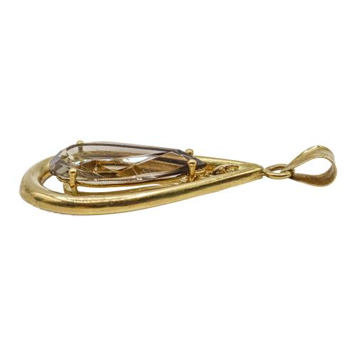 COLGANTE CON CUARZO FUMÉ
