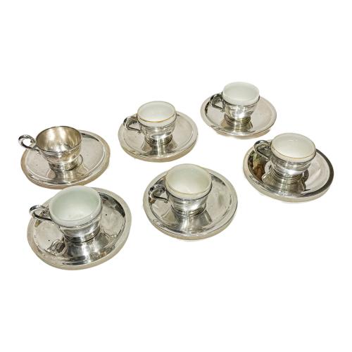 CONJUNTO DE TACITAS CON PLATO DE CAFÉ DEL PRIMER TERCIO S.XX