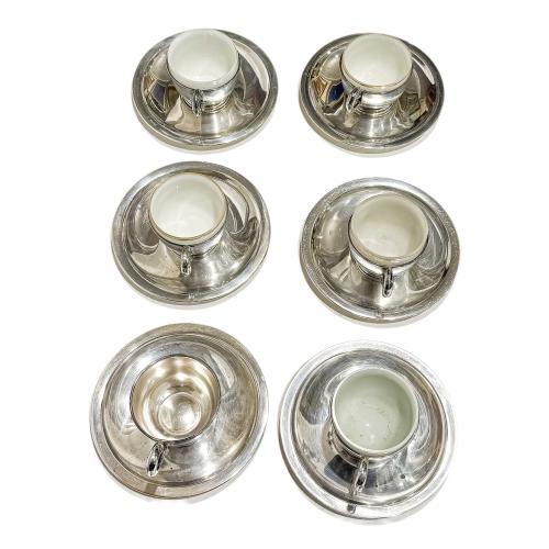 CONJUNTO DE TACITAS CON PLATO DE CAFÉ DEL PRIMER TERCIO S.XX