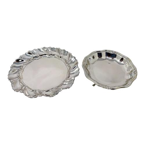 DOS CENTROS DE MESA EN PLATA DEL ÚLTIMO CUARTO DEL S.XX