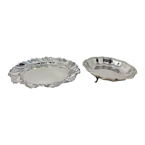 DOS CENTROS DE MESA EN PLATA DEL ÚLTIMO CUARTO DEL S.XX
