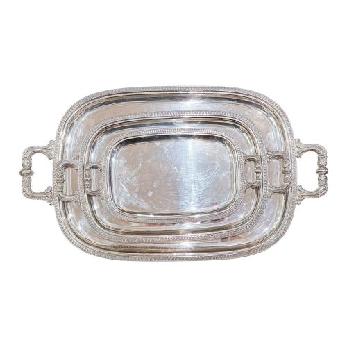 TRES BANDEJAS PLATA DEL ÚLTIMO TERCIO DEL S.XX