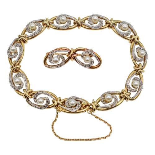 PULSERA Y BROCHE DE LOS AÑOS 30-40
