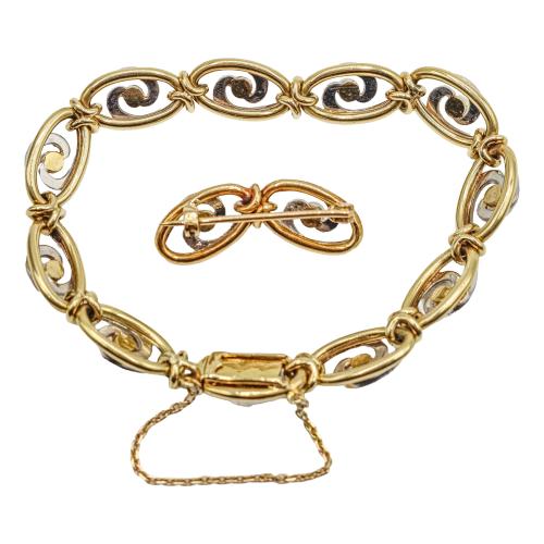 PULSERA Y BROCHE DE LOS AÑOS 30-40