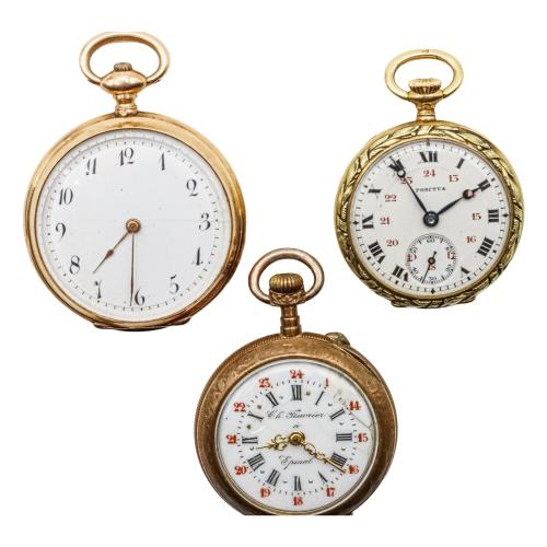 TRES RELOJES DE BOLSILLO DE DAMA, DEL S.XIX