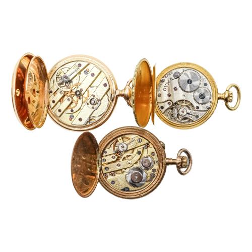 TRES RELOJES DE BOLSILLO DE DAMA, DEL S.XIX