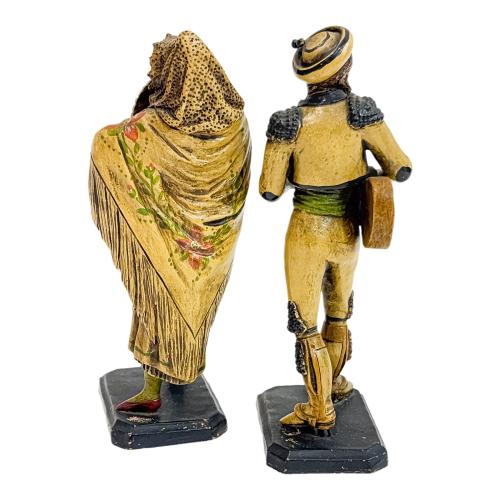 PAREJA DE FIGURAS EN TERRACOTA  DE LA PRIMERA MITAD DE S. XX