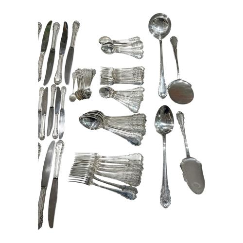 CUBERTERÍA DE PLATA DE MEDIADOS DE SIGLO XX