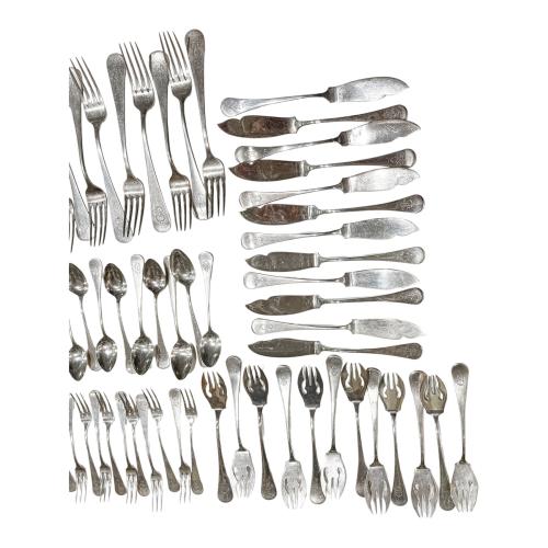 CUBERTERÍA EN PLATA DE PRINCIPIOS DEL S.XX