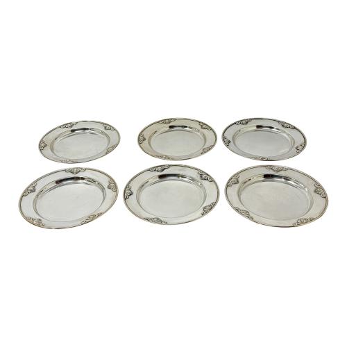 SEIS PLATITOS EN PLATA DE MEDIADOS DEL S.XX