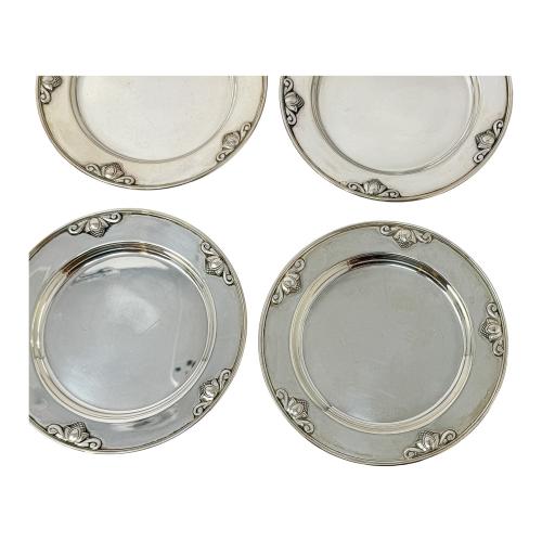 SEIS PLATITOS EN PLATA DE MEDIADOS DEL S.XX