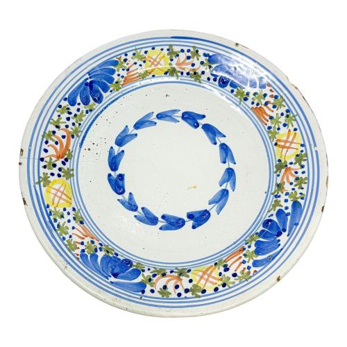 PLATO DE CERÁMICA DE MANISES DE PRINCIPIOS DE S. XIX