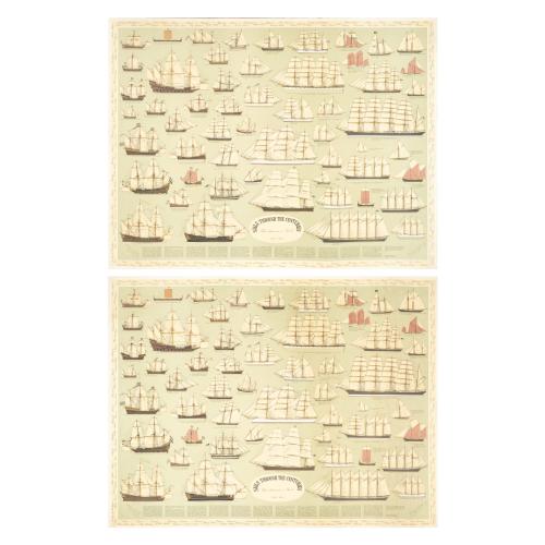 DOS LÁMINAS DE BARCOS EDITADAS EN SUECIA