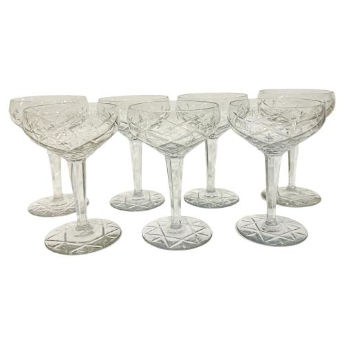 SIETE COPAS DE CAVA DE MEDIADOS DEL SIGLO XX