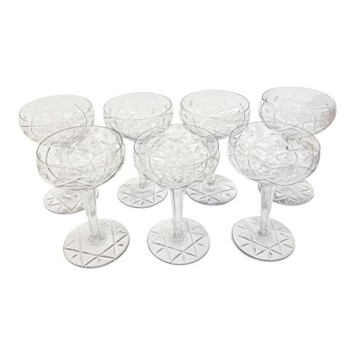 SIETE COPAS DE CAVA DE MEDIADOS DEL SIGLO XX