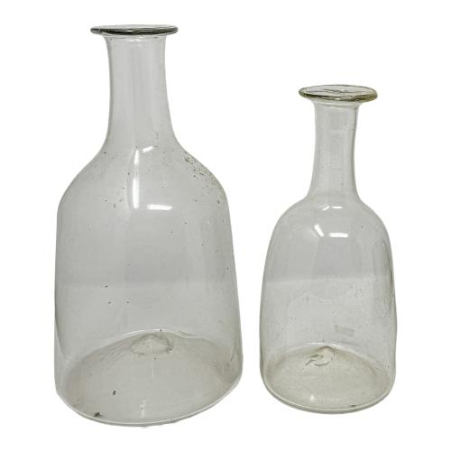 DOS BOTELLAS DE CRISTAL DEL S.XIX