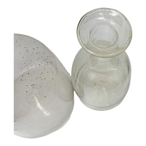 DOS BOTELLAS DE CRISTAL DEL S.XIX