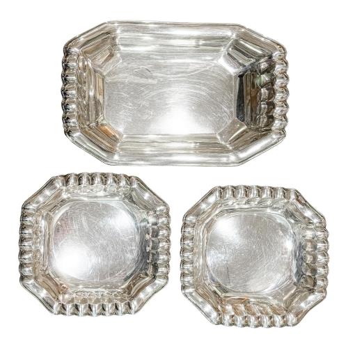 TRES BANDEJAS DE PLATA DEL PRIMER TERCIO DEL S.XX
