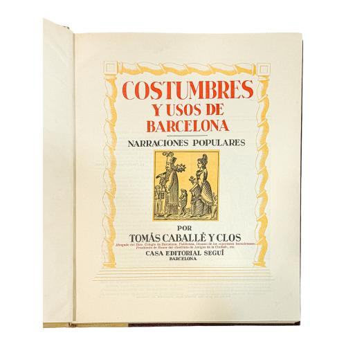 COSTUMBRES Y USOS DE BARCELONA