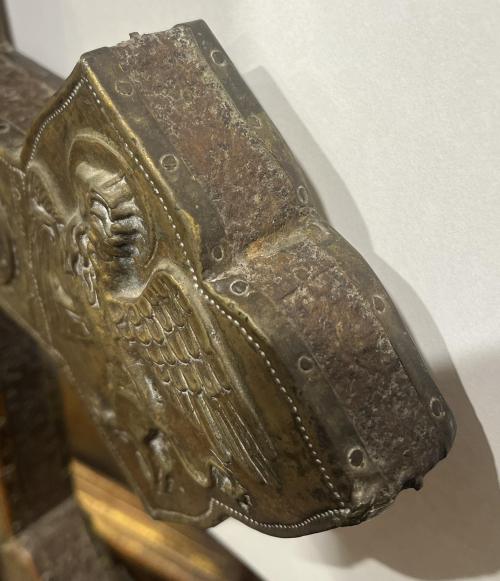 CRUZ PROCESIONAL O DE ALTAR ITALIANA DEL SIGLO XIV