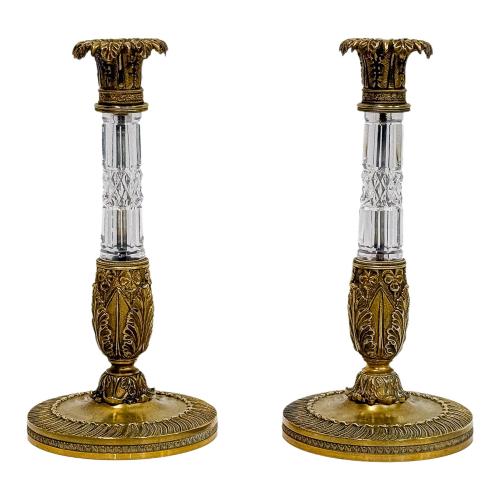 PAREJA DE CANDELEROS FRANCESES S.XIX