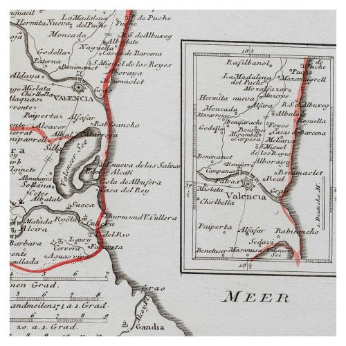 TRES MAPAS DEL REINO DE VALENCIA DEL SIGLO XVIII